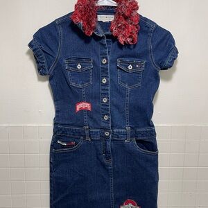 Tommy Hilfiger Women’s Denim Dress with Red Details Ohio State
